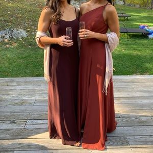 Jenny Yoo Shoshanna Dress Mahogany 4